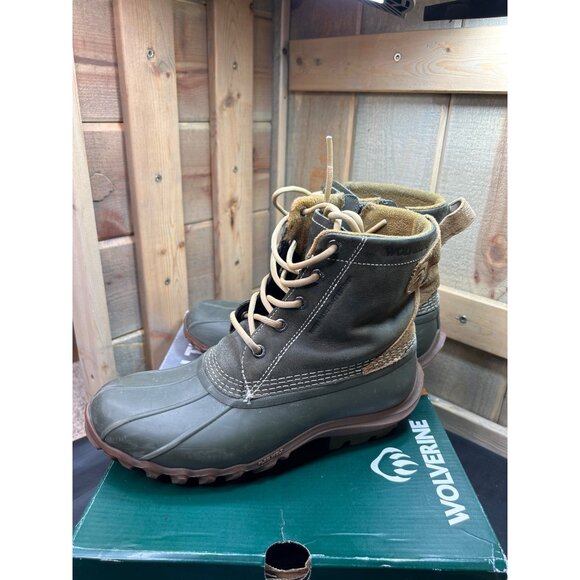 Wolverine Womens Torrent Waterproof Olive Duck Boots Size 9 M - Picture 8 of 10